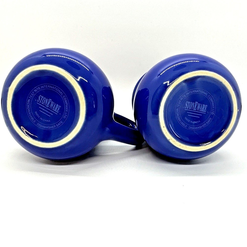 Test Rite International Cobalt Blue Stoneware Sugar & Creamer set - Picture 9 of 11